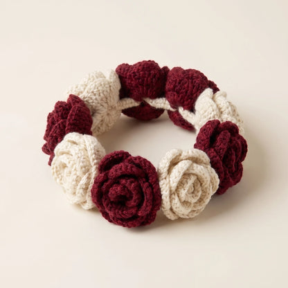 Handmade Crochet Gajra – 100% Pure Wool Rose Wrist Gajra