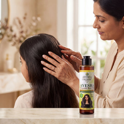 AYESHA Organic Herbal Hair Oil – 14 Herbs & 9 Natural Oils
