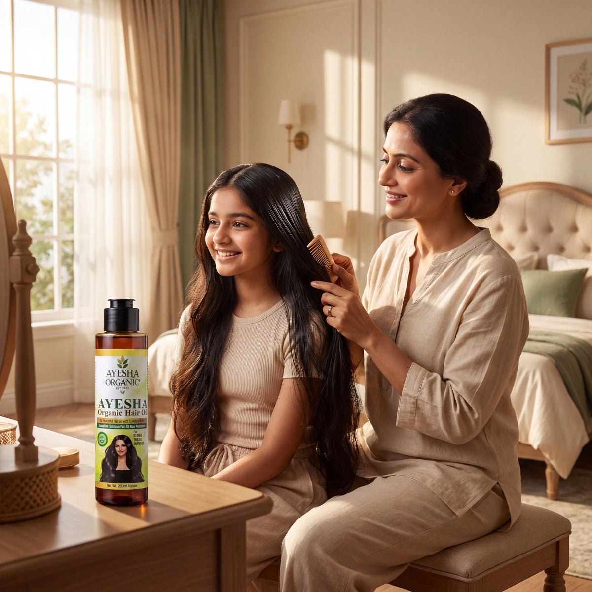 AYESHA Organic Herbal Hair Oil – 14 Herbs & 9 Natural Oils