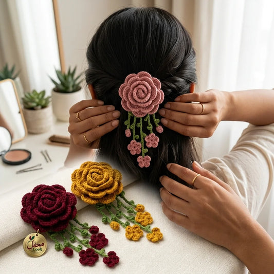 Crochet Hair Clip – Handmade Hair Accessory