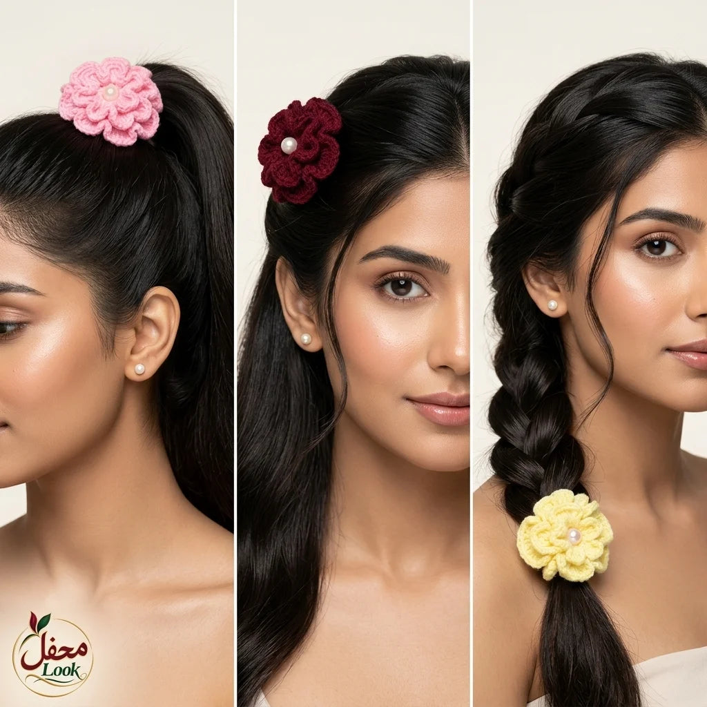 Crochet Hair Pony – for Girls & Women ( Pack of 3 )