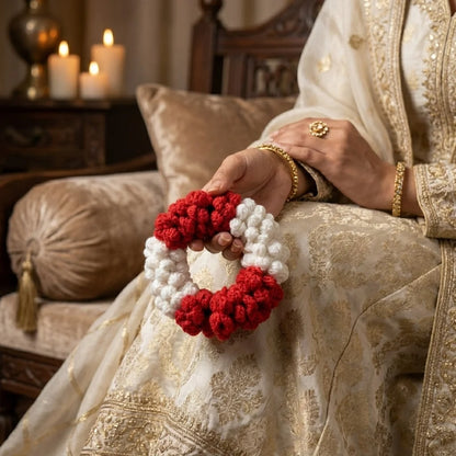 Handmade Crochet Hand Gajra – Traditional Wrist & Hand Accessory