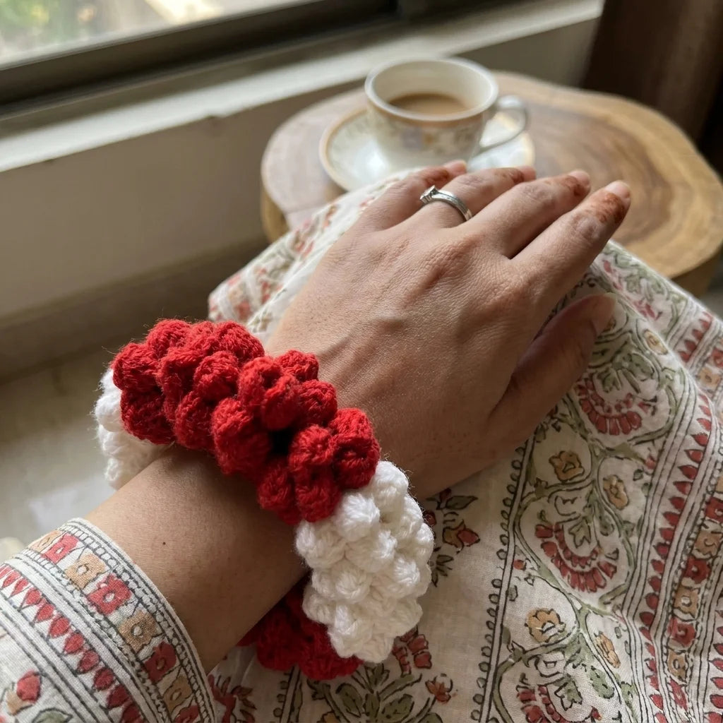 Handmade Crochet Hand Gajra – Traditional Wrist & Hand Accessory